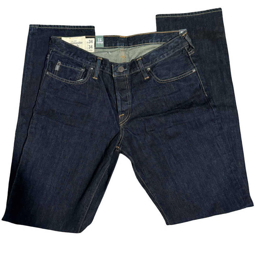 Abercrombie & Fitch Men's Dark Blue Jeans